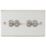 Knightsbridge  10AX 4-Gang 2-Way Light Switch  Brushed Chrome