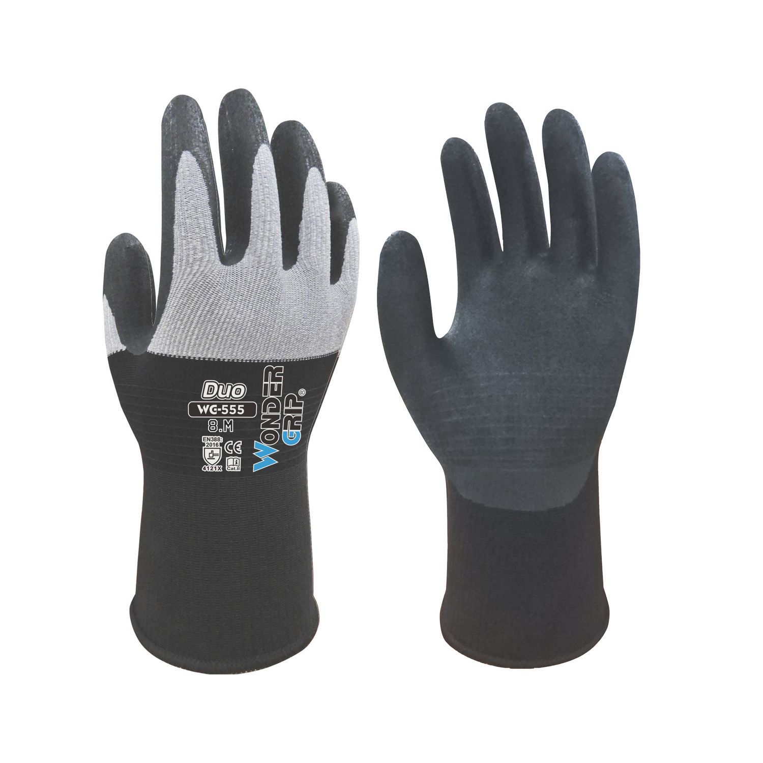Wonder Grip WG-555 Duo Gloves Black/White Medium (909VJ)