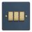 Varilight  10A 3-Gang 2-Way Light Switch  Midnight Blue with Colour-Matched Inserts