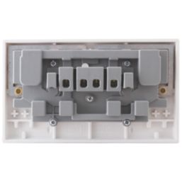 British General 900 Series 13A 2-Gang DP Switched Plug Socket White