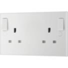 British General 900 Series 13A 2-Gang DP Switched Plug Socket White