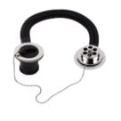 Bath Waste with Plug & Chain Chrome-Plated 16 1/4"