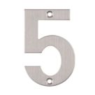 Eclipse Door Numeral 5 Satin Stainless Steel 102mm
