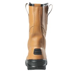 Site Gravel Size 12  Tan  Steel Toe Cap Safety Rigger Boots