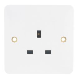 Hager Sollysta WMS81 13A 1-Gang Unswitched Socket White with White Inserts