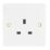 Hager Sollysta WMS81 13A 1-Gang Unswitched Socket White with White Inserts