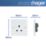 Hager Sollysta WMS81 13A 1-Gang Unswitched Socket White with White Inserts