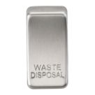 Knightsbridge 'WASTE DISPOSAL' Switch Cover Brushed Chrome