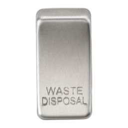 Knightsbridge 'WASTE DISPOSAL' Switch Cover Brushed Chrome