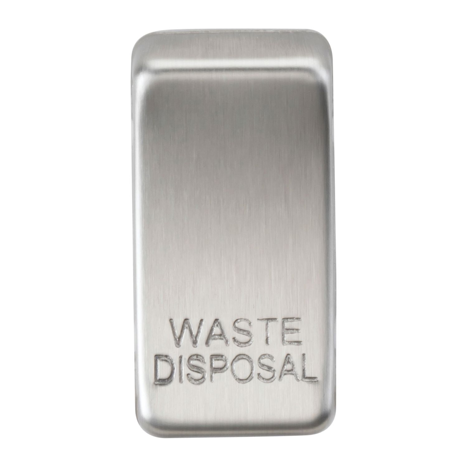 Knightsbridge 'WASTE DISPOSAL' Switch Cover Brushed Chrome (910CT)