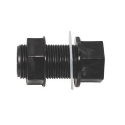 FloPlast Overflow Tank Connector Black 21.5mm 5 Pack