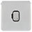 Schneider Electric Lisse Deco 13A Unswitched Fused Spur  Polished Chrome with Black Inserts