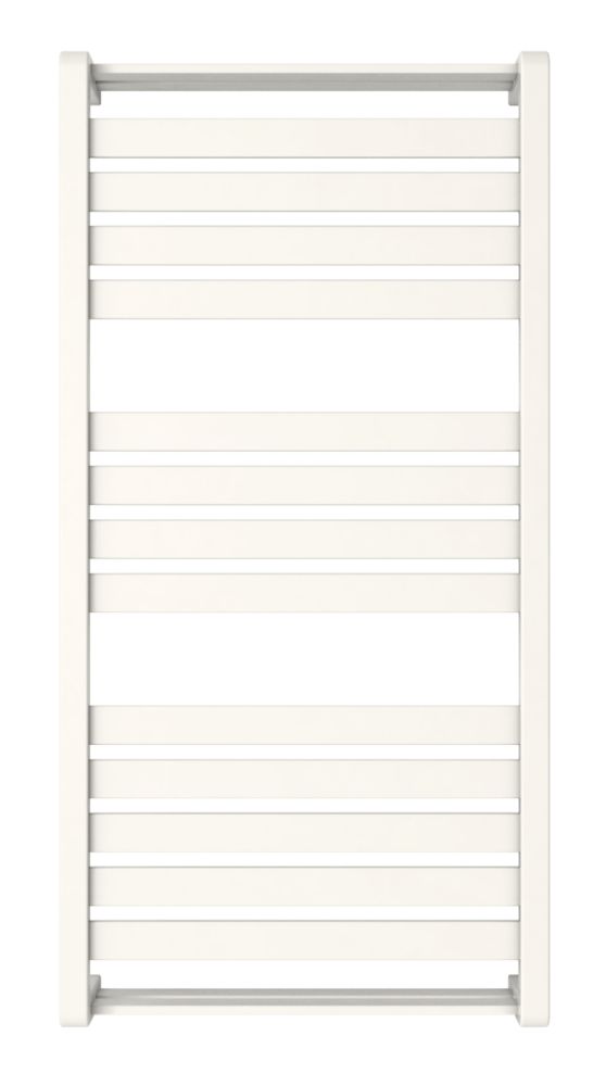 GoodHome 1000mm x 500mm 1863BTU White Flat Towel Radiator Screwfix