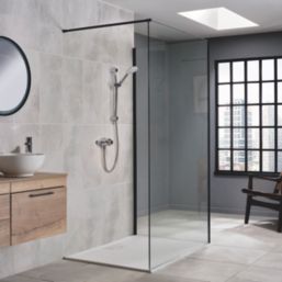 Triton Verne  Rear-Fed Exposed Silver Thermostatic Concentric Mixer Shower