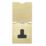 Contactum 3344BBB 13A 1-Gang Unswitched Floor Socket Brushed Brass with Black Inserts
