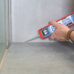 No Nonsense 830 Anti-Mould Neutral Sanitary Silicone Sealant Silver Grey 310ml