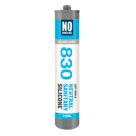 No Nonsense 830 Anti-Mould Neutral Sanitary Silicone Sealant Silver Grey 310ml
