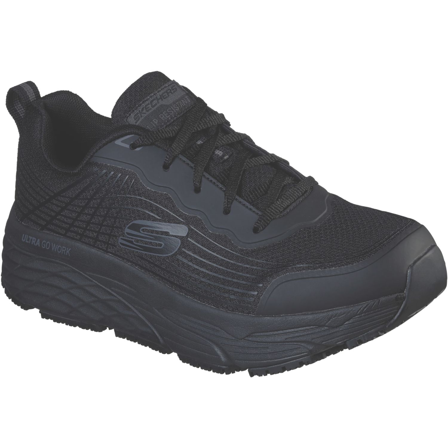 Skechers Elite Rytas Size 9 Black Occupational Work Trainers (910TT)