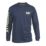 CAT Trademark Banner Long Sleeve T-Shirt Blue/Yellow Large 42-44" Chest
