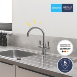 Grohe Start Twin Lever Mono Mixer Chrome