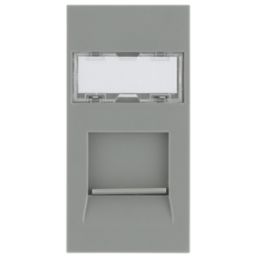British General  Modular RJ45 Ethernet Socket Grey