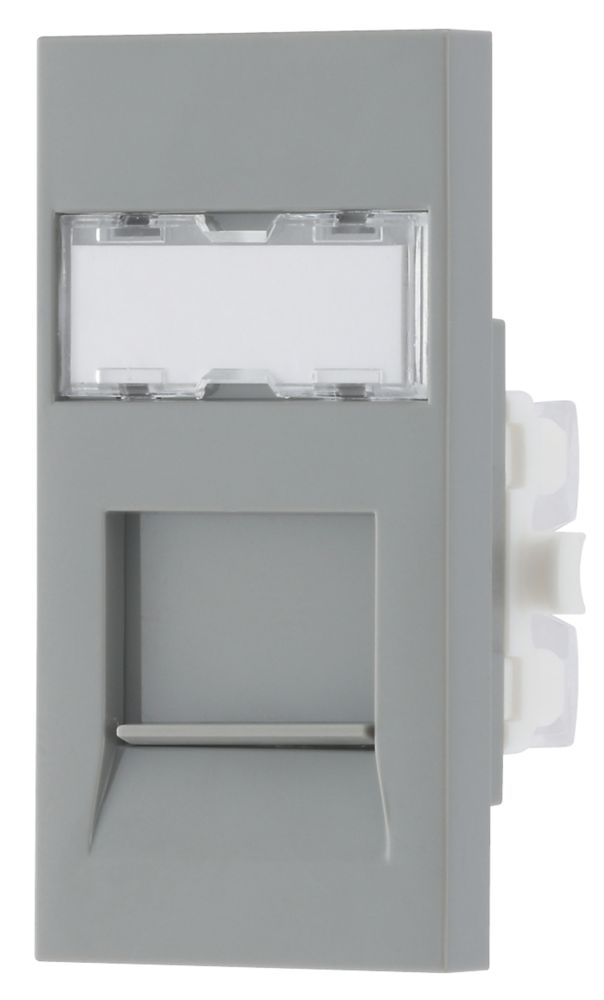 British General Modular RJ45 Ethernet Socket Grey - Screwfix