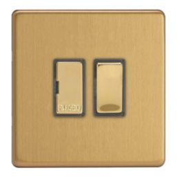 Varilight  13A Switched Fused Spur  Brushed Brass