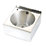 1 Bowl Stainless Steel 2-Tap Hole Wall-Hung Wash Basin 345mm x 185mm