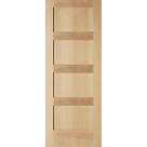 Jeld-Wen  Unfinished Oak Veneer Wooden 4-Panel Shaker Internal Door 1981 x 762mm