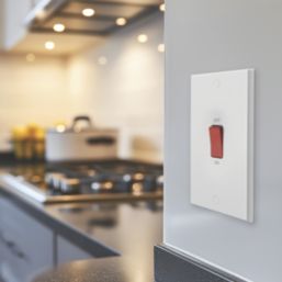 British General 900 Series 45A 2-Gang DP Cooker Switch White