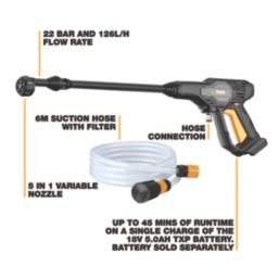 Titan TTI1230PRW 22bar 18V  Cordless Hand-Held Pressure Washer - Bare