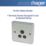 Hager Sollysta WRS51BSB 5A 1-Gang Unswitched Round Pin Socket Brushed Steel with Black Inserts
