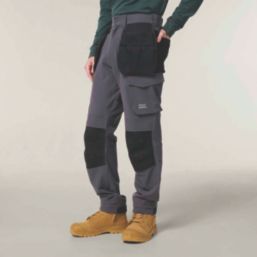 Hard Yakka Toughmaxx Lite Holster Work Trousers Graphite 34" W 32.5" L