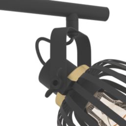 Eglo Girona Bar 2-Light Spotlight Black/Brushed Brass