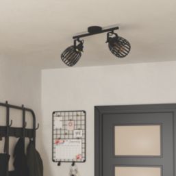 Eglo Girona Bar 2-Light Spotlight Black/Brushed Brass