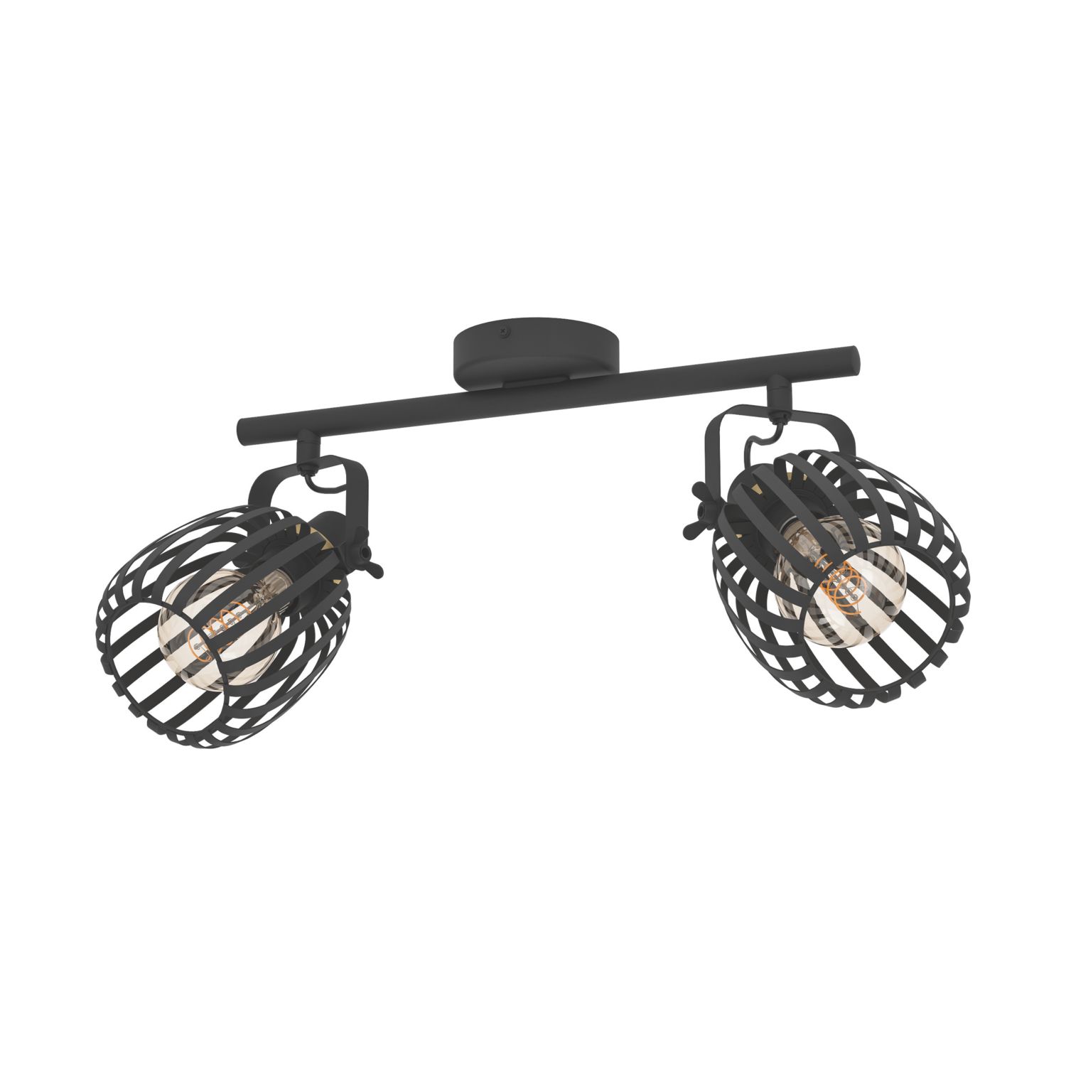 Eglo Girona Bar 2-Light Spotlight Black/Brushed Brass (911CV)