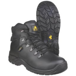 Amblers AS335 Poron XRD Internal Metatarsal Size 10  Black Water-Resistant Steel Toe Cap Safety Boots