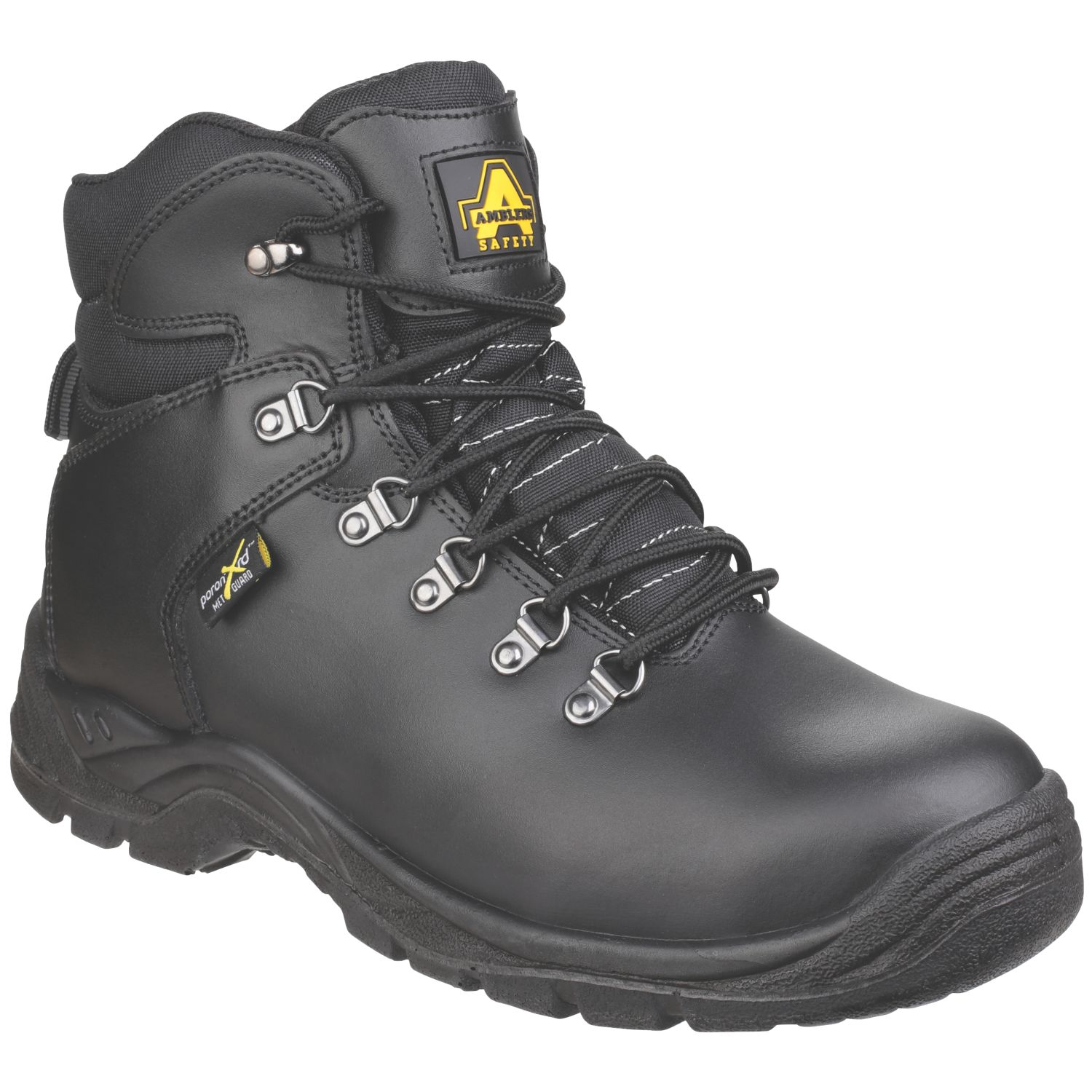 Amblers AS335 Poron XRD Internal Metatarsal Size 10 Black Water-Resistant Steel Toe Cap Safety Boots (911GV)