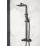 Highlife Bathrooms Orkney Series 2  Rear-Fed Exposed Matt Black Thermostatic Shower