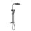 Highlife Bathrooms Orkney Series 2  Rear-Fed Exposed Matt Black Thermostatic Shower