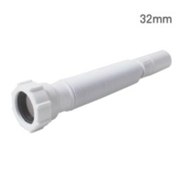 Flomasta  Flexible Waste Pipe White 32mm x 300-700mm