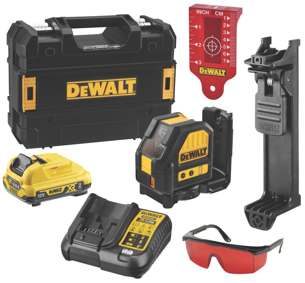 DeWalt DCE088D1RGB 12V X LiIon XR Red SelfLevelling CrossLine Laser