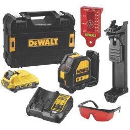 DeWalt DW088K-XJ Red Self-Levelling Cross-Line Laser Level - Screwfix