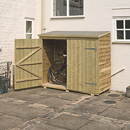 Rowlinson Overlap 6' x 2' 6" (Nominal) Pent Timber Bike Store