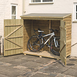 Rowlinson Overlap 6' x 2' 6" (Nominal) Pent Timber Bike Store
