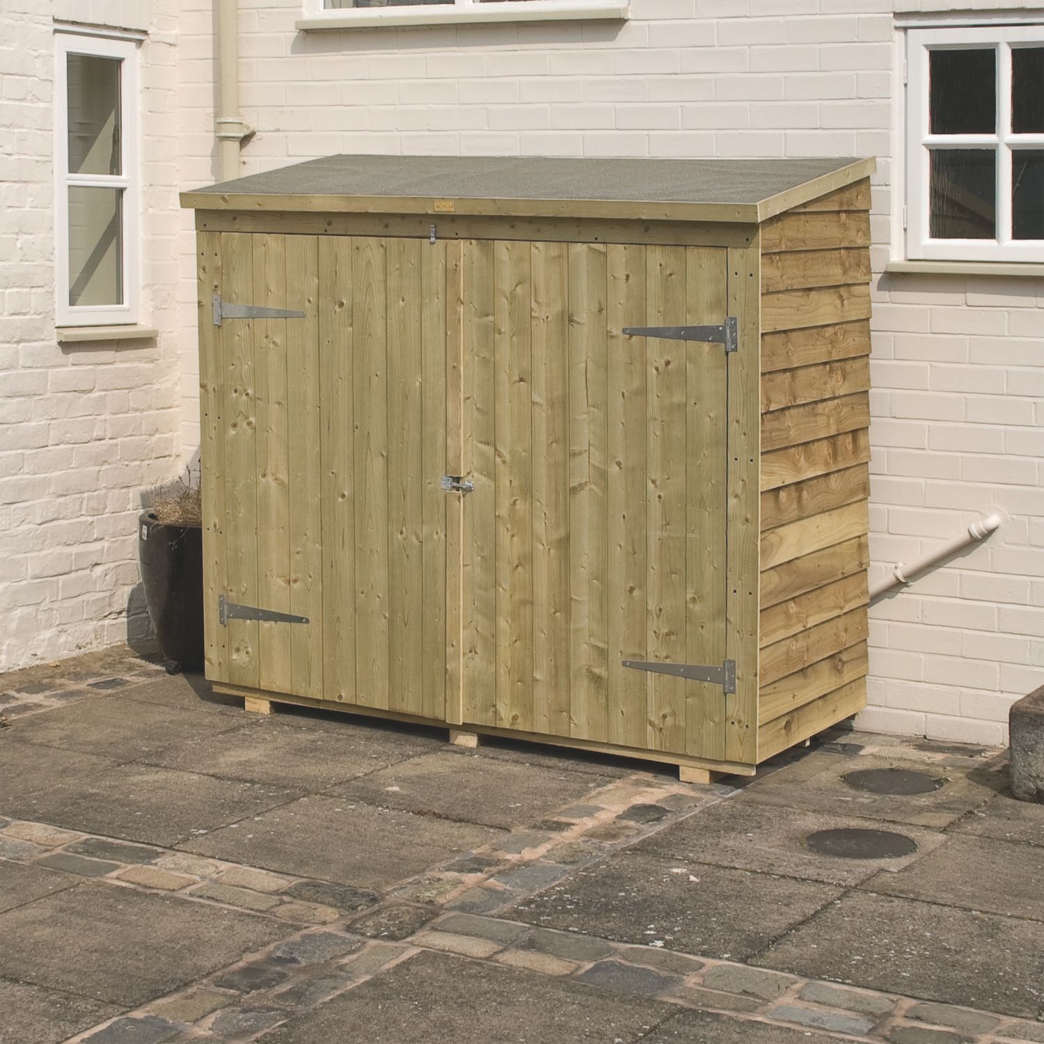 Rowlinson Overlap 6' x 2' 6" (Nominal) Pent Timber Bike Store (911PR)