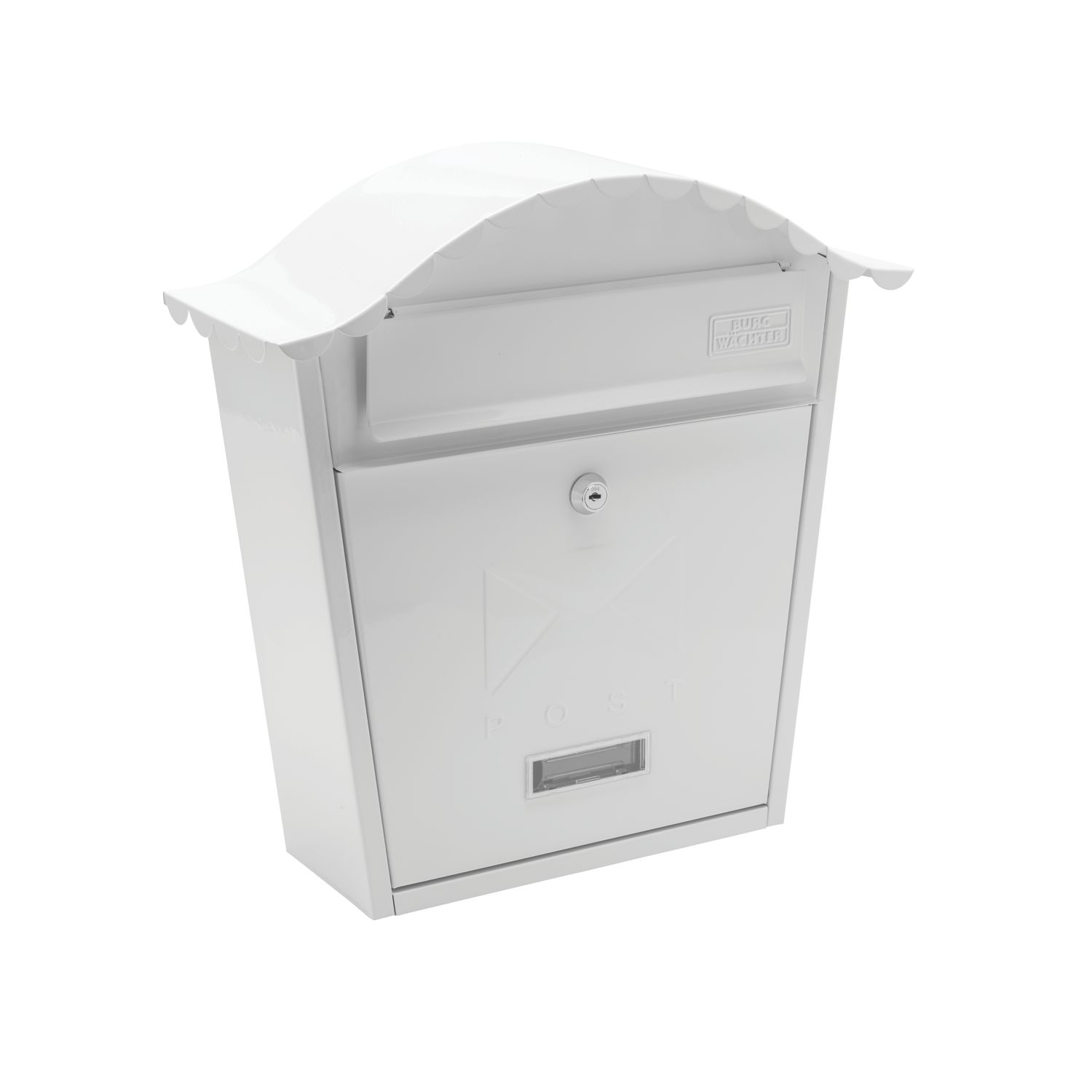 Burg-Wachter Classic Post Box White Powder-Coated (911TY)