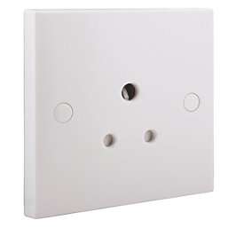 British General 900 Series 5A 1-Gang Unswitched Round Pin Plug Socket White
