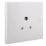 British General 900 Series 5A 1-Gang Unswitched Round Pin Plug Socket White