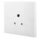 British General 900 Series 5A 1-Gang Unswitched Round Pin Plug Socket White